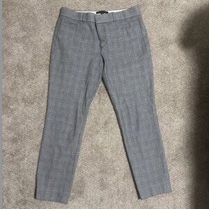 Banana Republic Grey Plaid Trousers